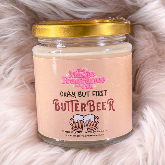 Okay, But First Butterbeer Soy Candle