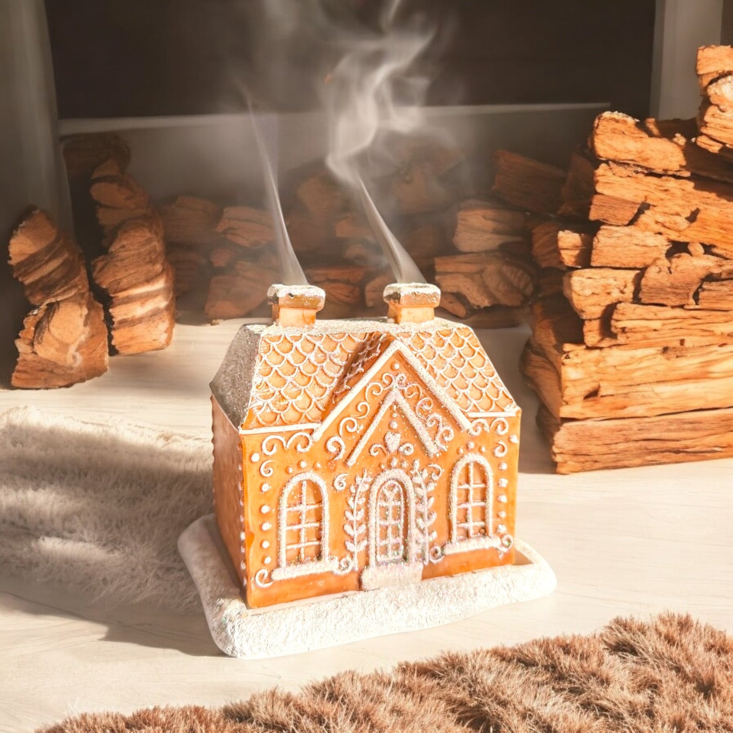 Gingerbread House Incense Cone Burner