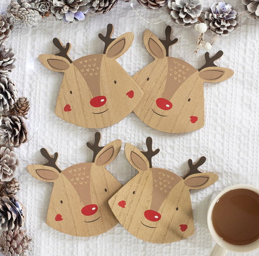 Reindeer Coaster Set