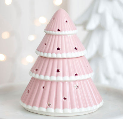 Pink Christmas Tree Wax/Oil Burner