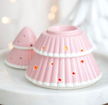 Pink Christmas Tree Wax/Oil Burner