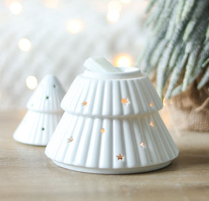 White Christmas Tree Wax/Oil Burner