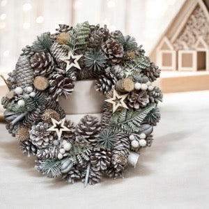 Frosted Woodland Christmas Wreath